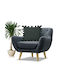 Liolios Home Sofa Cushion Moss Stich 100% Cotton Dark Green 50x50cm