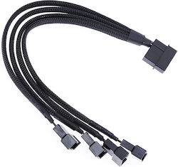 Καλώδιο No Brand Y-splitter Fan Molex To 4x4pin 0.3m Μαυρο 18322