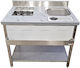 Lappas Metallisch Bar Station mit Abmessungen 100x70x85cm