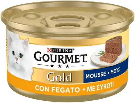 Gourmet Wet Food for Adult Cats in Cans with Liver and Meat 85gr