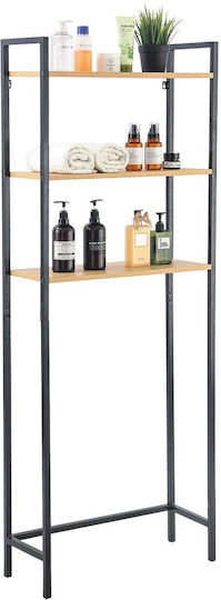 Sidirela Επιδαπέδια Ραφιέρα Μπάνιου Ξύλινη 63x24x163cm Μαύρη Sidirela Επιδαπέδια Ραφιέρα Μπάνιου Ξύλινη 63x24x163cm Μαύρη