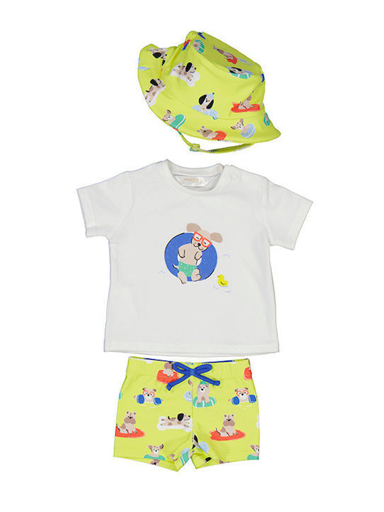 Mayoral Kids Swimwear Swimwear Set with Hat Green