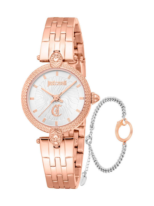 Just Cavalli Damen Uhr Chronograph mit Rose Gol...