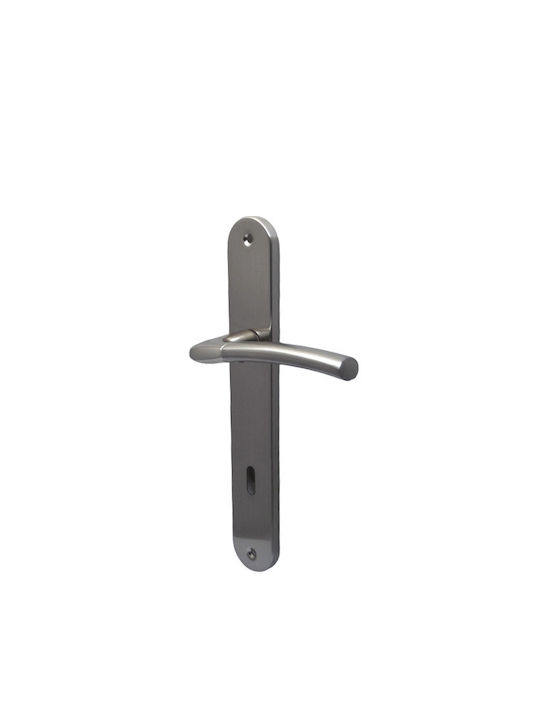 Door Handle Interior Plate Nickel Matte 90mm Pair Oramis T298-a003090