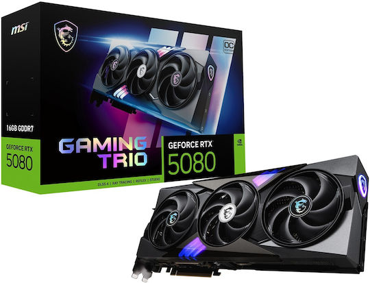 MSI GeForce RTX 5080 16GB GDDR7 Gaming Trio OC Placă Grafică