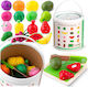 Ricokids Joc cu fructe și legume din lemn 18buc