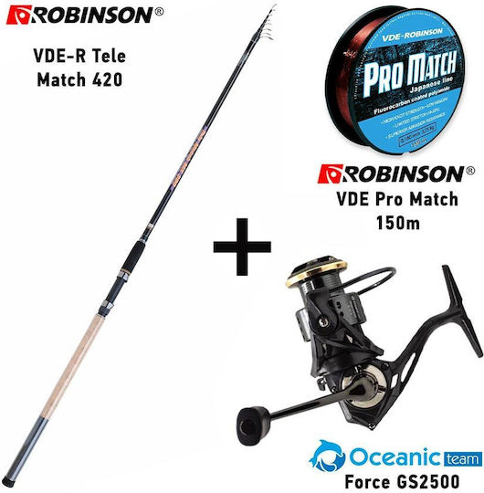 Robinson Vde-r Tele Match 420 Καλάμι Ψαρέματος 4.20m με Μηχανισμό 5-25gr
