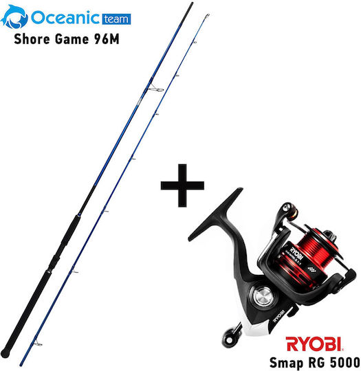Oceanic Shore Game Καλάμι Ψαρέματος για Shore Jigging 2.9m με Μηχανισμό 30-100gr