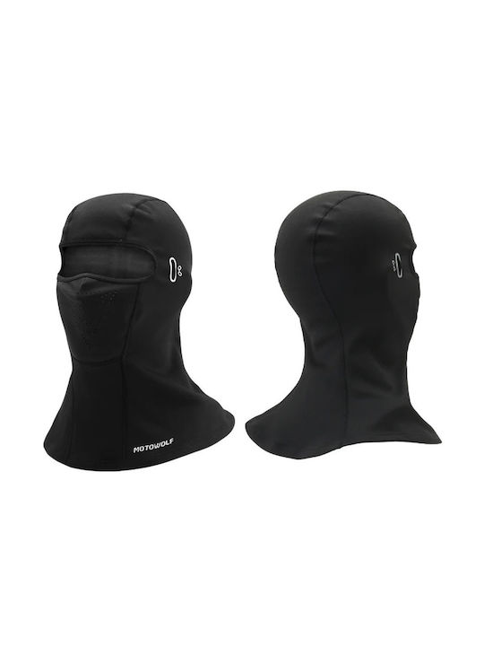 Motowolf Full Face Motorcycle Rider Balaclava Fleece Black Color