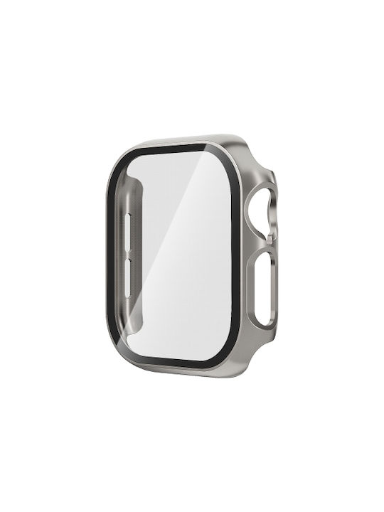 Plastikhülle mit Glas in Gray Farbe für Apple Watch Serie 10 46 mm