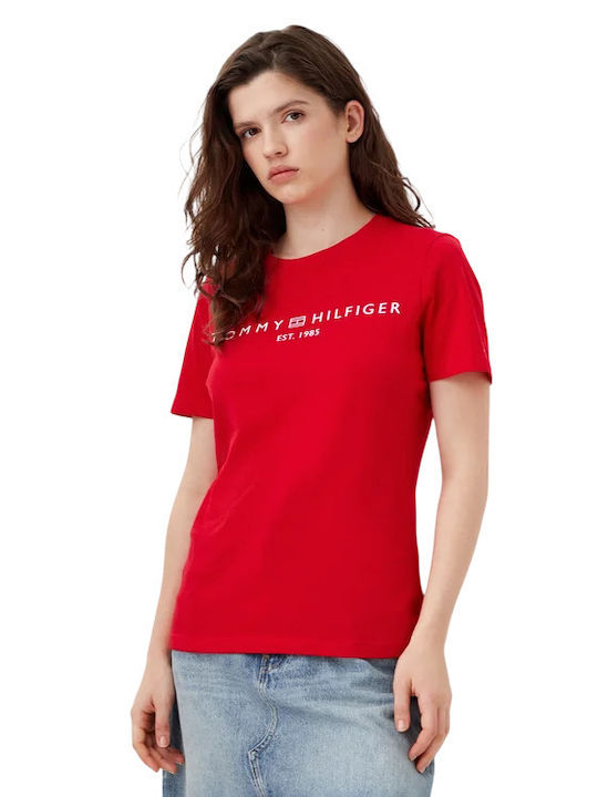 Tommy Hilfiger Γυναικείο T-shirt Optic Primary Red