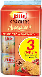 Elite Mediterranean Crackers With Tomato & Basil Flavor 3x105gr