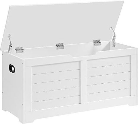Songmics Μπαούλο Ξύλινο 100x40x46εκ. Καφέ