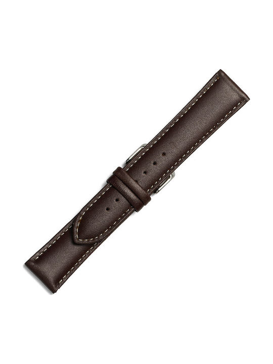 KOSTELO Δερμάτινο Λουράκι Καφέ 18mm