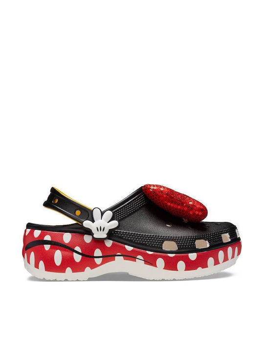 Crocs Minnie Mouse Γυναικεία Σαμπό Μαύρα