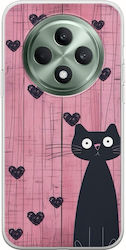 Valentine's Day Cat Is Love Oppo Reno 12 F 5G Flexible TPU Transparent Silicone Case Valentine's Day Cat Is Love Oppo Reno 12 F 5G Flexible TPU Transparent Silicone Case