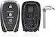 Carcasă cheie auto Chevrolet Opel 3+1 butoane + buton claxon telecomandă