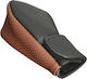 Universal Car Gear Shift Knob Cover PU Leather Brown