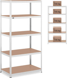 Metal Storage Shelf 5 Shelves 750 Kg 100 X 60 X 197 Cm Gray Metal Storage Shelf 5 Shelves 750 Kg 100 X 60 X 197 Cm Gray