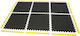 Eva Foam Floor Protection Tiles Puzzle Type 6 Pieces Non-slip Black and Yellow Floor 61x61cm Hbm Machines