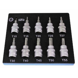 Set Biți Torx Cu Orificiu 3/8 T10-T55 Lungime 50mm