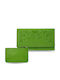 Leather Women's Wallet Classic with RFID Green