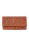 Large Leather Women's Wallet with RFID Orange