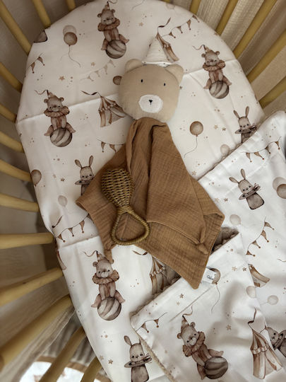 Velvet White Baby Cloth Nani Brown