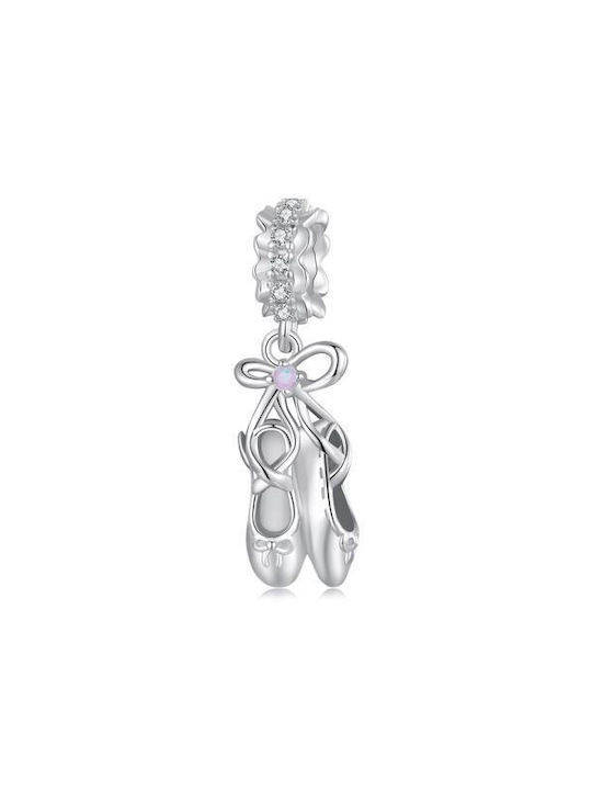 Charm from Silver with Diamond & Zircon