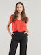 Women's T-shirt Striped Red