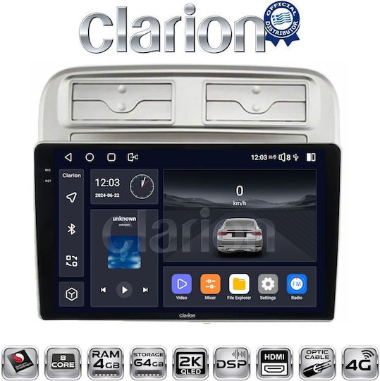 Clarion Ηχοσύστημα Αυτοκινήτου για Fiat Grande Punto / Linea 2005-2012 (Bluetooth/USB/WiFi/GPS/Apple-Carplay/Android-Auto)