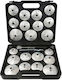 Set de Capace Filtru Ulei Auto din Aluminiu cu Clichet 1/2 23 Piese