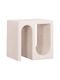 Rectangular Wooden Side Table Ecru M48xL38xH48.5cm