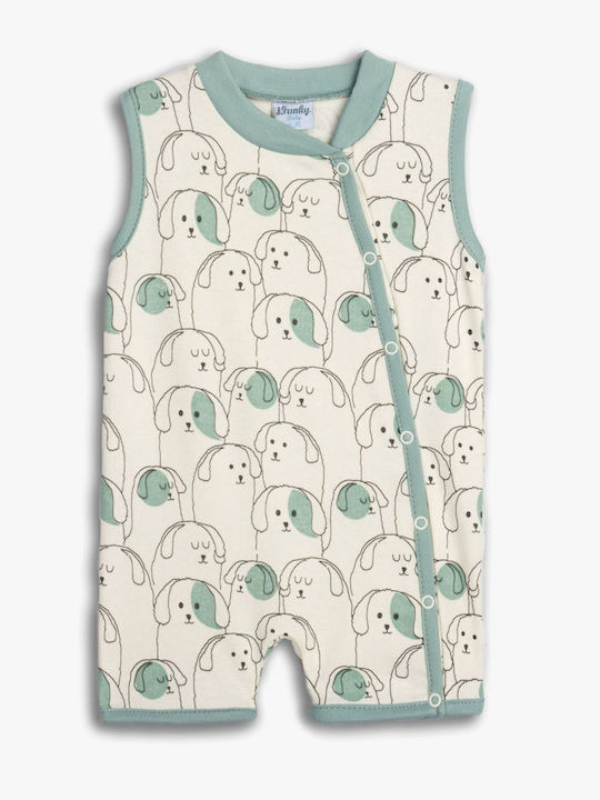 Funky Baby Bodysuit Sleeveless White, Mint
