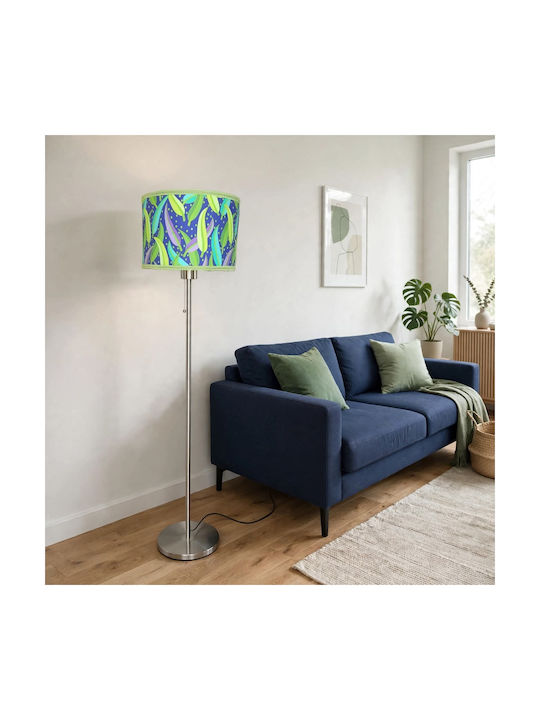 Oxygen Dark Purple Floor Lamp H170xW1.7cm. with Socket for Bulb E27 Purple