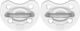 Chicco Physio Forma Soft Orthodontic Pacifiers Silicone Soft Crystal for 2+ months 2pcs