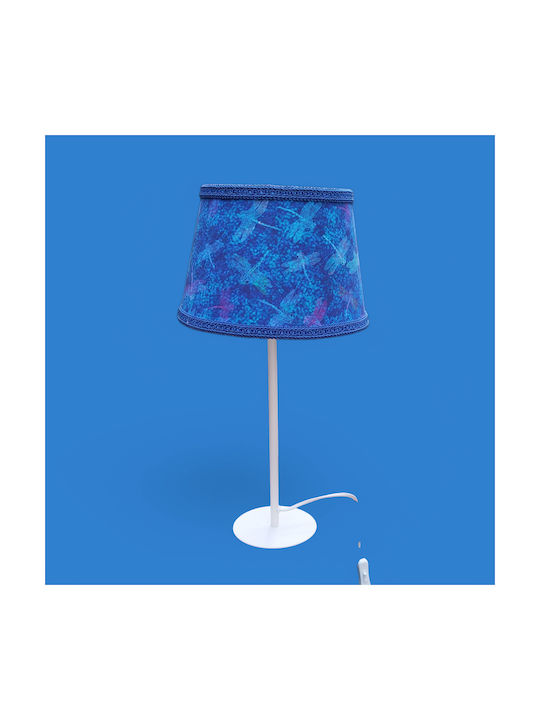 Oxygen Blue Butterfly Table Lamp with Blue Shade and Base