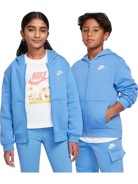 Nike Athletic Kids Sweatshirt Cardigan Fleece w...
