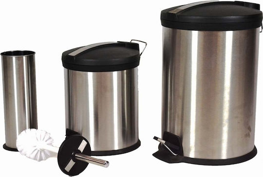 Sidirela Inox Bathroom Basket 5lt Silver