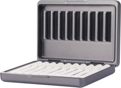 Aluminum Alloy Cigarette Case Iqos Series Dust Resistant Capacity 20 Pcs Grey