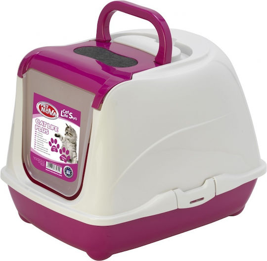 Pet Nova Τουαλέτα Γάτας Κλειστή Ροζ Μ57.8 x Π43.9 x Υ41.5cm