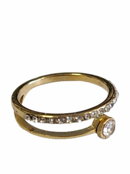 Tatu Moyo Ring made of Steel Gold Plated