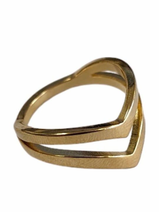 Tatu Moyo Ring made of Steel Gold Plated