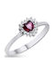 Fa Cad'oro Ring with Diamond made of White gold 18K