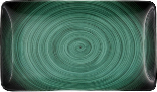 Sidirela Decoration Plate Shallow Rectangular Green 27x16cm