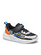 Memory Twink Kids Sports Shoes Running with Hoop & Loop Closure Black