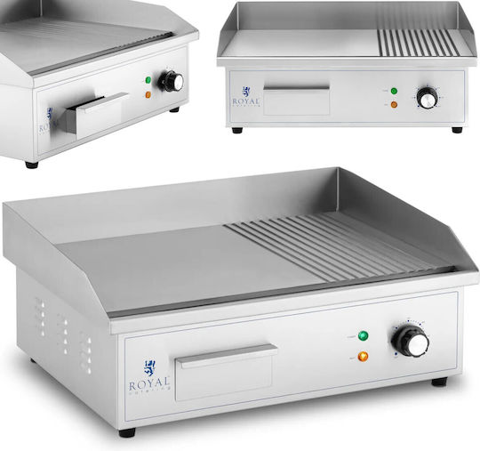 Royal Catering Ηλεκτρικό Πλατώ Ψησίματος 54.8x35x 3kW με Ραβδωτή Πλάκα