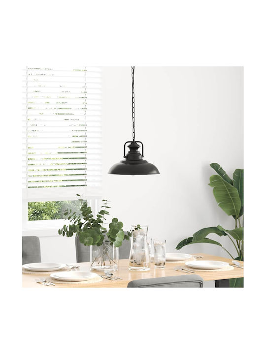 vidaXL Black Ceiling Light with E27 Socket 31x31cm