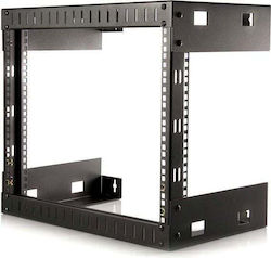 Startech Om 8u 19" Wall Mount Network Rack 12" Deep Open Frame Server Room Av Data Patch Panel It Computer Equipment W Cage Nuts Schrank 8u