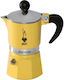 Bialetti Rainbow Stovetop Espresso Pot for Yellow